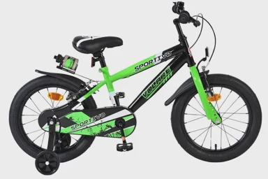 VOLARE Dječji bicikl Sportivo 16", zeleno-crni, dvije ručne kočnice